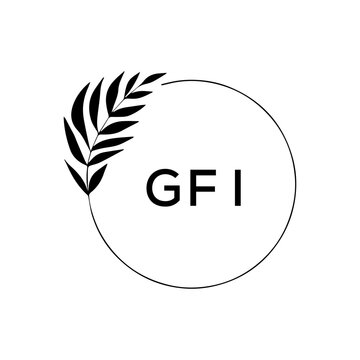 GFI creative minimalist letter logo.	