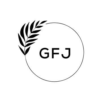 GFJ creative minimalist letter logo.	