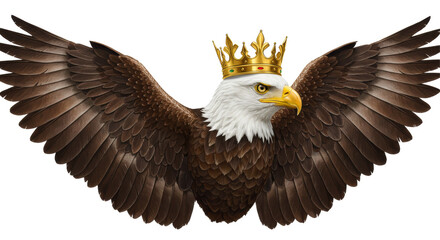 Isolated Eagle with Crown