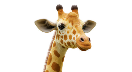 Isolated Giraffe Face