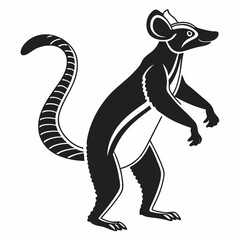 indri black silhouette icon vector