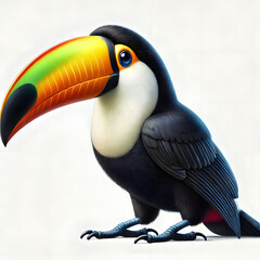 Naklejka premium toucan on a branch
