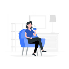 Fototapeta premium Getting coffee concept vector illustration flat design style