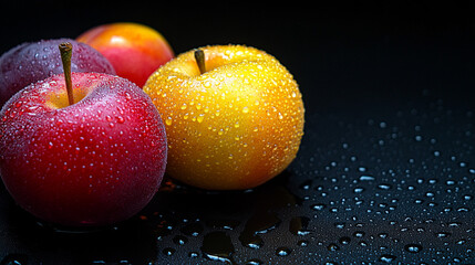 red and yellow apples