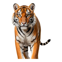 Obraz premium Majestic Tiger Walking Forward with a Fierce Look