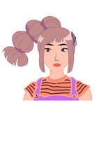 This is a digital illustration in a cartoon style featuring a character with a doubtful or skeptical expression, shown through furrowed eyebrows and slightly narrowed eyes. 