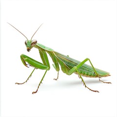 Photo of Europe mantis isolated on white background