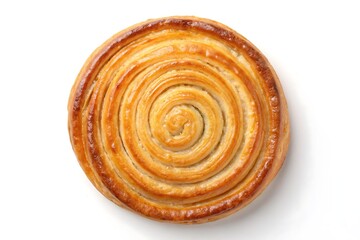 Fototapeta premium Delicious pain aux raisins pastry isolated on white background