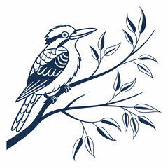 kookaburra silhouette icon vector