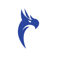 Logo vector graphic illustration of design abstract tribal dragon snake  on a isolated background