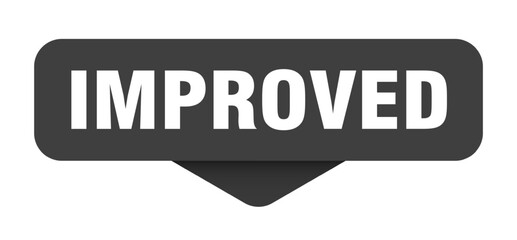improved sticker. improved sign on transparent background