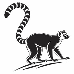 lemur silhouette icon vector © MK