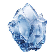 Obraz premium Ice Crystal Isolated on Transparent Background for Design Use