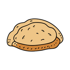 naan vector art, naan icon, food vector illustration