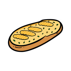 garlic bread vector art, garlic bread icon, food vector illustration