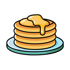 pancakes vector art, pancakes icon, food vector illustration
