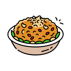 biryani vector art, biryani icon, food vector illustration