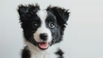 Fototapeta premium Adorable Border Collie Puppy Portrait