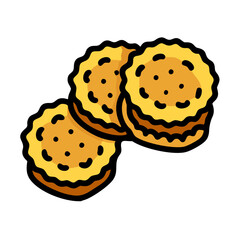 crackers vector art, crackers icon, food vector illustration