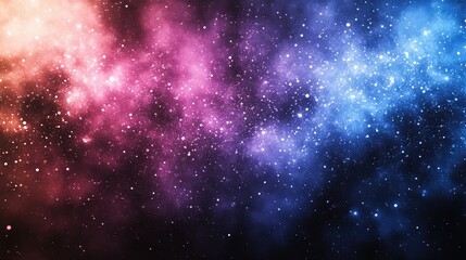 Vibrant Nebula in Space with Stars and Colorful Cosmic Clouds