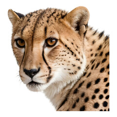 A majestic cheetah gazing forward, showcasing its sleek and powerful presence.