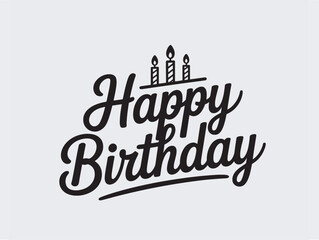 Happy birthday typography design, birthday party vector design