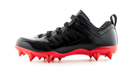 red sport shoes isolated on white