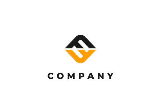 letter ff or n or h abstract business modern minimalist logo