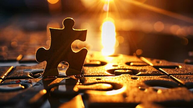 Puzzlest&uuml;ck als Symbol einem Puzzle