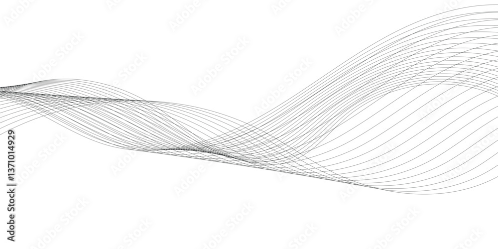Poster abstract background with wave and curve line. curve wave seamless pattern. thin line wavy abstract v