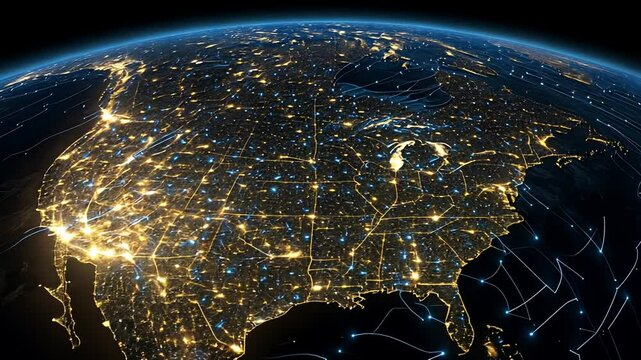 Night Lights of North America from Space