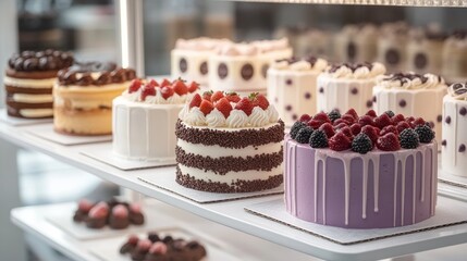 Delectable cakes featured in a bakery promotional image
