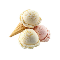 Ice Cream Scoops on transparent background