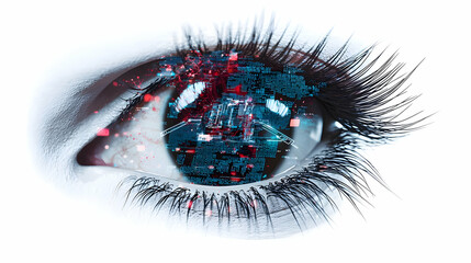 Digital Eye With Graphic Data Stream