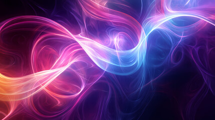 Obraz premium A futuristic image of translucent glowing loops creating a harmonious seamless network. Harmonious Glow. Illustration