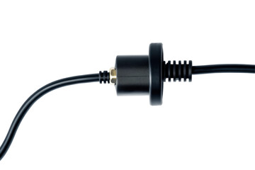 Black Electrical Plug on transparent background