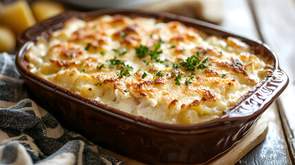 Classic Bacalhau com Natas Recipe - A Creamy Baked Cod Dish with Potatoes and Parmesan