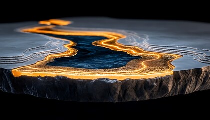 Abstract Riverbed Design