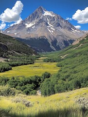 Mountain Valley Landscape View