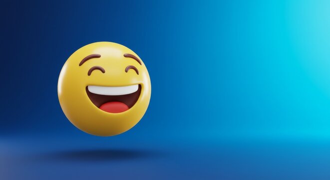 April Fool's Day Fun: A Laughing Emoji - Playful joy, April Fool's Day concept, laughter, emoji fun, celebration
