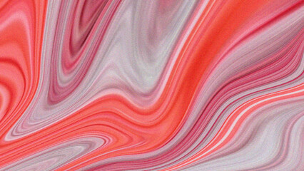 Vibrant abstract waves of red and gray flow in a mesmerizing, fluid motion with a grainy texture.