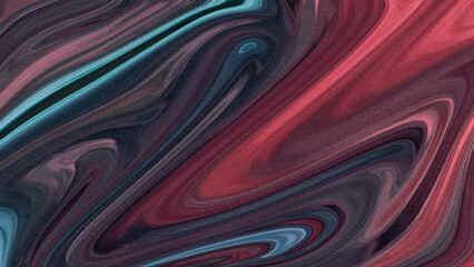 Dark swirling abstract pattern with rich red, blue, and black hues, creating a fluid and moody texture.