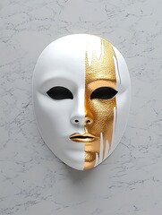 Gold Mask on Marble