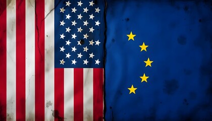 EU and USA flags
