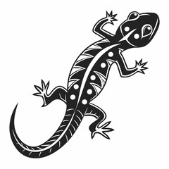 Newt black silhouette icon vector