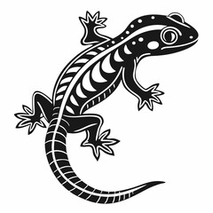 Newt black silhouette icon vector