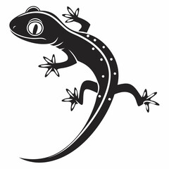 Newt black silhouette icon vector