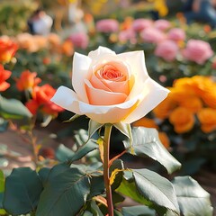 Peach Rose Garden Bloom