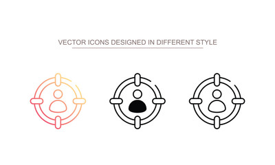 Focus icon design with white background stock illustration