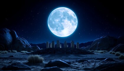 Moonlit Stone Circle